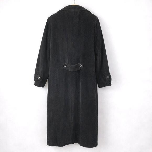 Blair Corduroy Overcoat Long Trench Coat Men S Black Matrix Dark Gothic Grunge - Picture 2 of 8